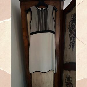 Vintage Lida Baday Sheath Dress with Tulle Overlay